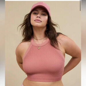 Aerie Superchill Seamless High Neck Bra Top